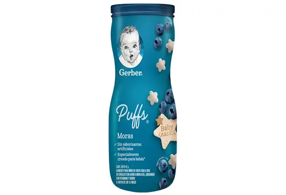 Gerber Snacks puffs etapa 4 Moras