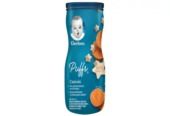 Gerber Snacks puffs etapa 4 Camote