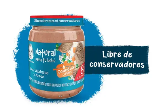  Los productos Gerber están libres de conservantes