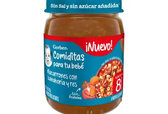 Papilla Gerber® Macarrones con zanahoria Etapa 3 Papilla Gerber® Macarrones con zanahoria Etapa 3