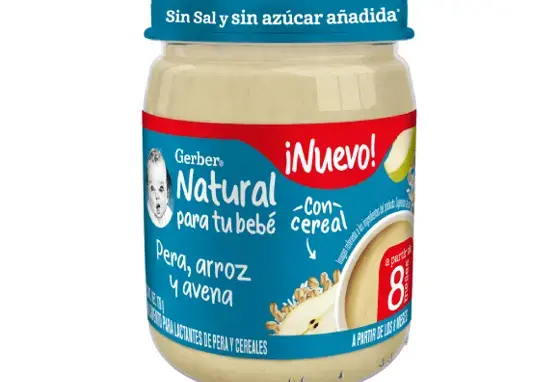 Pera, arroz y avena