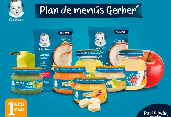 Menús con productos Gerber Etapa 1