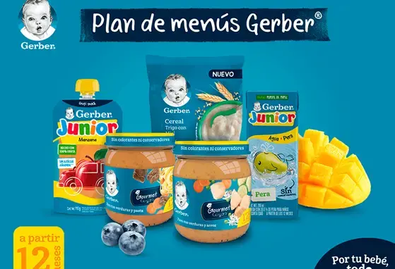 Menús con productos Gerber Etapa 4