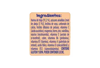 NESTUM Trigo Y miel Ingredientes