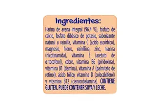 Cereal Nestum Avena Ingredientes