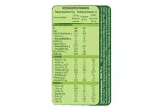 Cereal Nestum Avena Tabla Nutricional