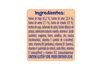 NESTUM 4 Cereales Ingredientes