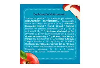 Papilla Gerber Etapa 1 Tabla Nutricional