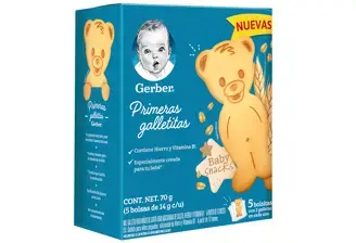 Gerber Snacks primeras galletitas, etapa 3