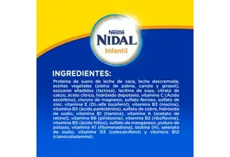 INGREDIENTES NIDAL INFANTIL